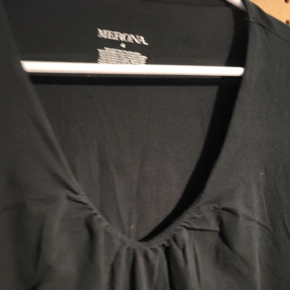 Merona plus size 4x double layer t shirt black - Picture 2 of 3
